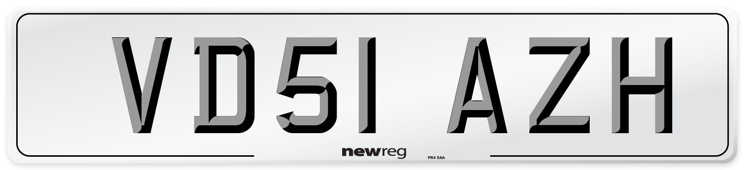 VD51 AZH Number Plate from New Reg
